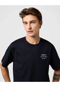 Wrangler - MESKA KOSZULKA WRANGLER EMBROIDERY TEE BLACK 112371489 #4