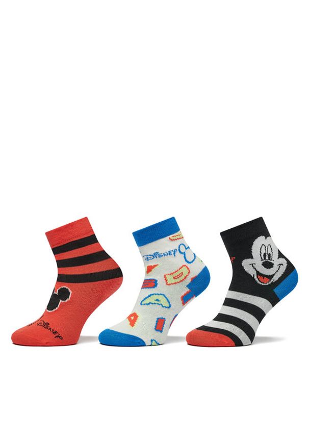 Adidas - adidas Zestaw 3 par wysokich skarpet dziecięcych Mickey Mouse Crew Socks 3 Pairs IB6776 Kolorowy. Materiał: materiał. Wzór: kolorowy, motyw z bajki