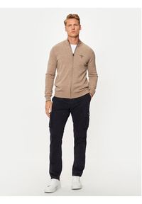 Aeronautica Militare Sweter 242MA1390L415 Beżowy Regular Fit. Kolor: beżowy. Materiał: wełna