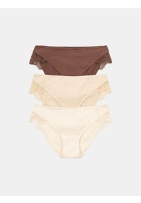 Sinsay - Bawełniane majtki figi 3 pack - wielobarwny. Materiał: bawełna