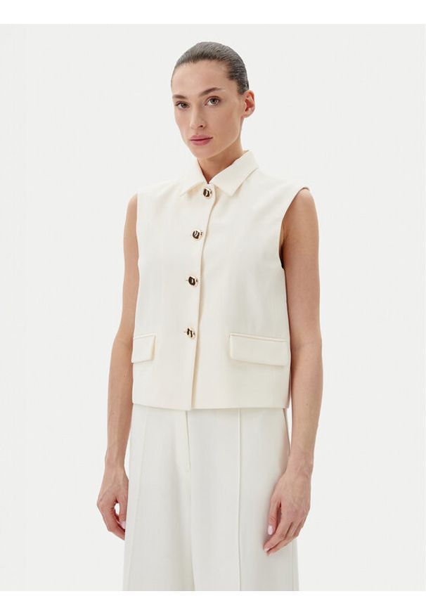 Herskind Kamizelka 5533519(G) Biały Regular Fit. Kolor: biały. Materiał: syntetyk