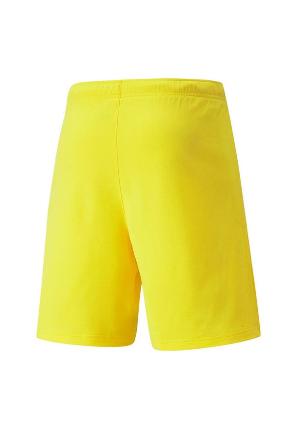 Puma - Męskie Spodenki Dresowe TeamRISE. Kolor: żółty. Materiał: dresówka
