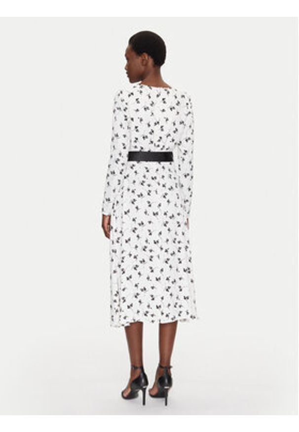 Fracomina Sukienka codzienna FS25SD2006W732T8 Biały Regular Fit. Okazja: na co dzień. Kolor: biały. Materiał: syntetyk. Typ sukienki: proste. Styl: casual