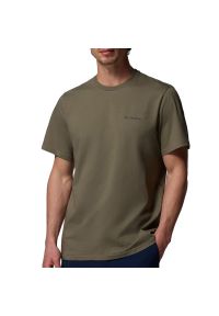 columbia - Koszulka męska Columbia CSC Basic 2154991397 - zielona. Kolor: zielony. Materiał: bawełna. Długość rękawa: krótki rękaw. Długość: krótkie #1