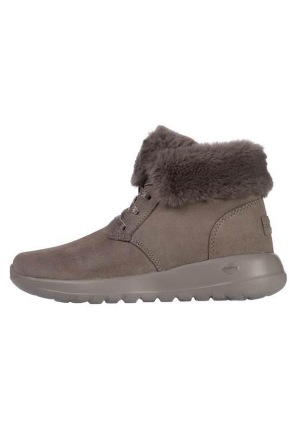 skechers - Buty do chodzenia damskie Skechers On-the-go Joy Cozy. Wysokość cholewki: za kostkę. Zapięcie: sznurówki. Kolor: brązowy, wielokolorowy. Materiał: syntetyk, tkanina, skóra, materiał. Szerokość cholewki: normalna. Model: Skechers Sport. Sport: turystyka piesza