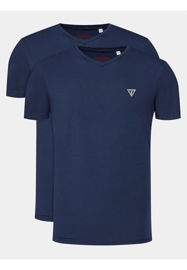 Guess Komplet 2 t-shirtów Caleb U97G03 KCD31 Granatowy Regular Fit. Kolor: niebieski. Materiał: bawełna