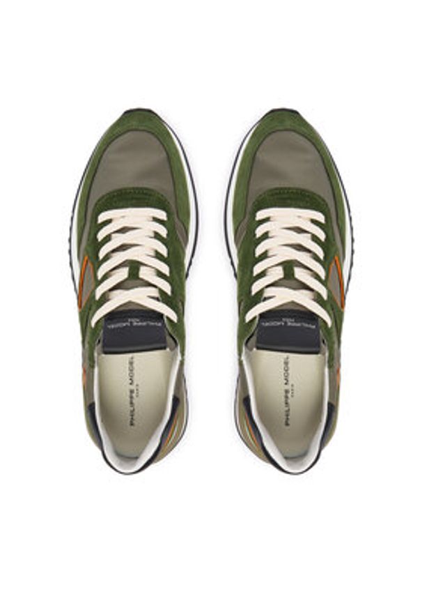 Philippe Model Sneakersy A011985 TYLU WD02 Khaki. Kolor: brązowy. Materiał: zamsz, skóra