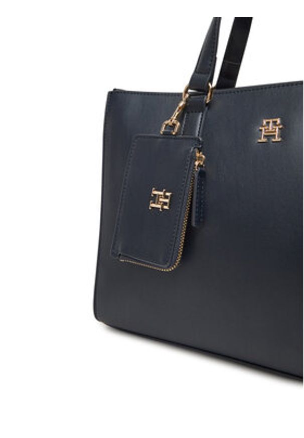 TOMMY HILFIGER - Tommy Hilfiger Torebka Joy Satchel AW0AW16814 Granatowy. Kolor: niebieski. Materiał: skórzane