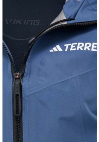 adidas TERREX kurtka przeciwdeszczowa Xperior GTX Paclite damska kolor niebieski gore-tex. Kolor: niebieski. Materiał: tkanina, tworzywo sztuczne, materiał. Technologia: Gore-Tex. Wzór: ze splotem #3