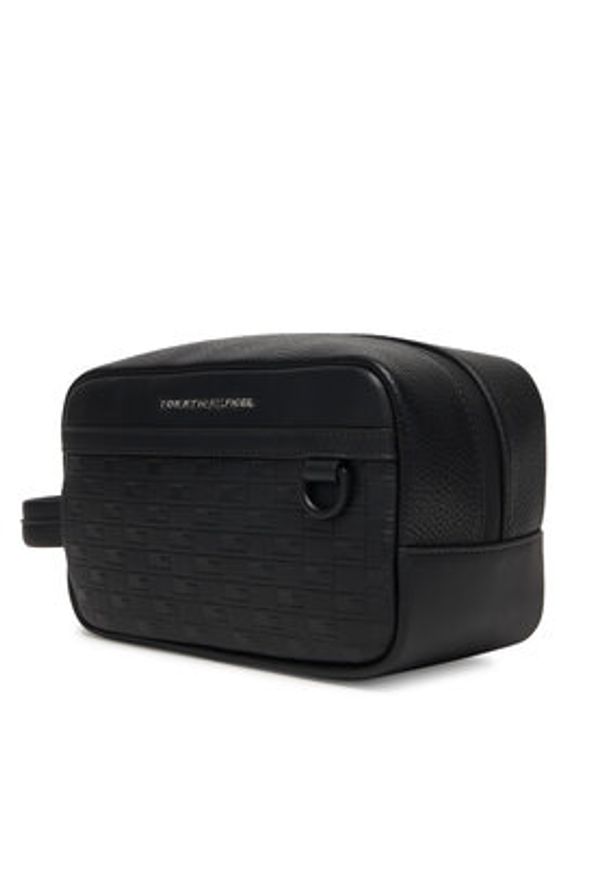 TOMMY HILFIGER - Tommy Hilfiger Kosmetyczka Th Modern Washbag AM0AM13947 Czarny. Kolor: czarny. Materiał: skóra