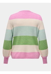 ONLY Carmakoma Sweter New Daria 15306802 Kolorowy Regular Fit. Materiał: wiskoza. Wzór: kolorowy