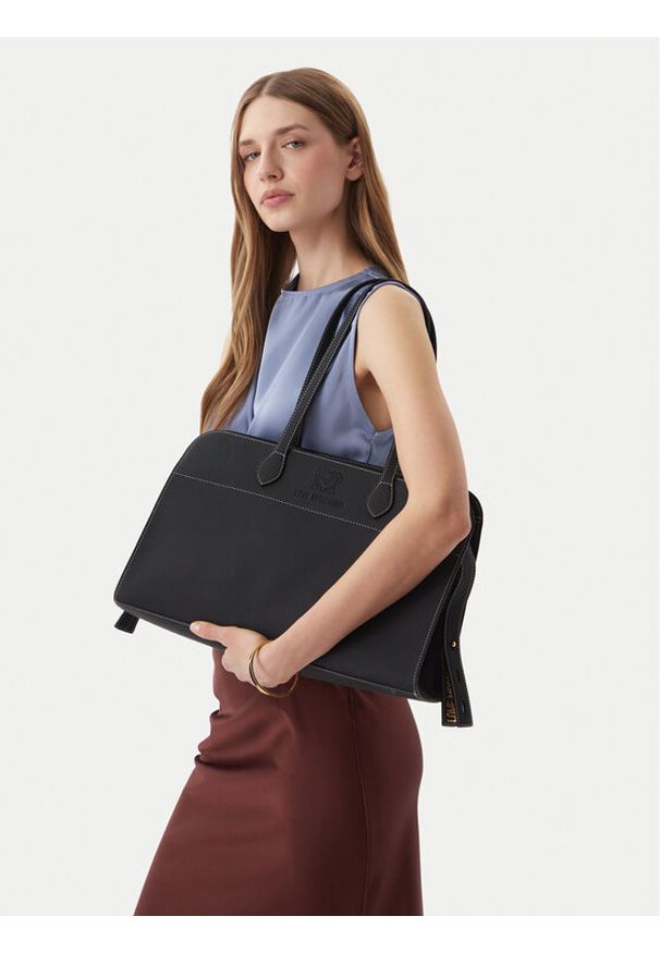 Love Moschino - LOVE MOSCHINO Torebka JC4271PP0OKI0000 Czarny. Kolor: czarny. Materiał: skórzane