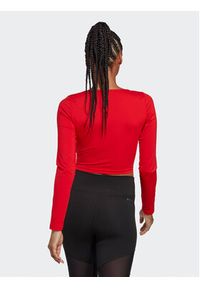 Adidas - adidas Bluzka Training Dance Long-Sleeve Top HS2328 Czerwony Slim Fit. Kolor: czerwony. Materiał: syntetyk. Długość rękawa: długi rękaw #7