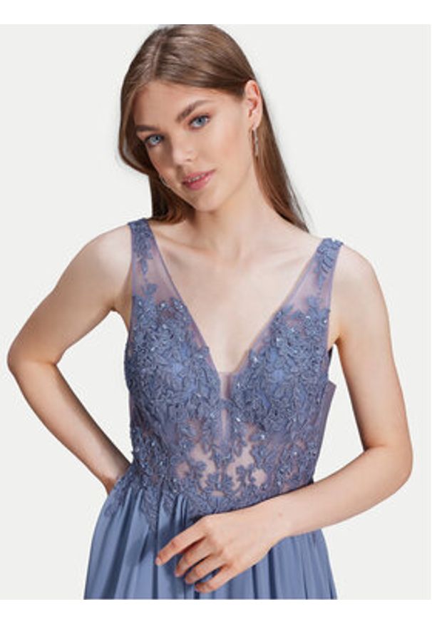 Hey Kyla - Swing Sukienka wieczorowa 5AH035HK Niebieski Slim Fit. Kolor: niebieski. Materiał: syntetyk. Styl: wizytowy