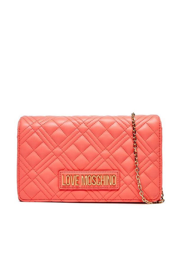 Love Moschino - LOVE MOSCHINO Torebka JC4079PP1MLA0464 Koralowy. Kolor: pomarańczowy. Materiał: skórzane