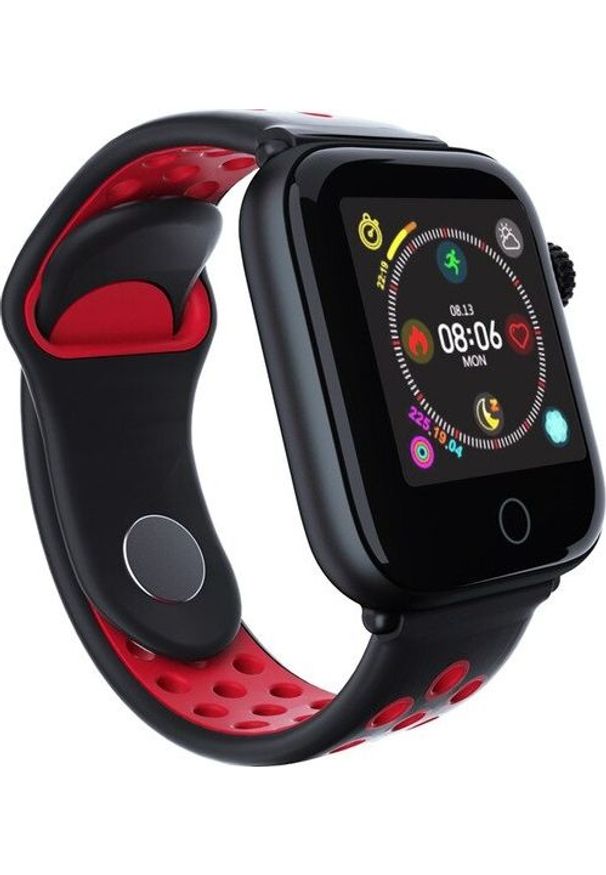 Smartwatch Roneberg RZ7 Czarno-czerwony. Rodzaj zegarka: smartwatch. Kolor: wielokolorowy, czarny, czerwony