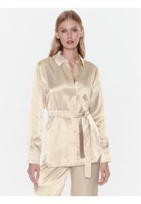 Max Mara Leisure Koszula Holiday 23311102 Beżowy Regular Fit. Kolor: beżowy. Materiał: wiskoza #1