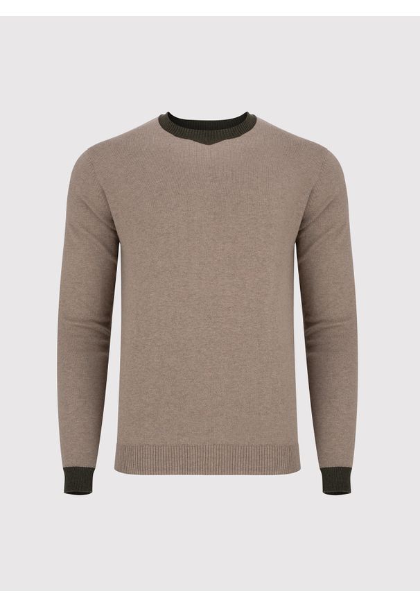 Pako Lorente - PAKO LORENTE – Melanżowy sweter męski. Materiał: bawełna, kaszmir. Długość rękawa: krótki rękaw. Wzór: melanż. Sezon: jesień