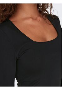 only - ONLY Bluzka Lea 15302647 Czarny Slim Fit. Kolor: czarny. Materiał: syntetyk #4