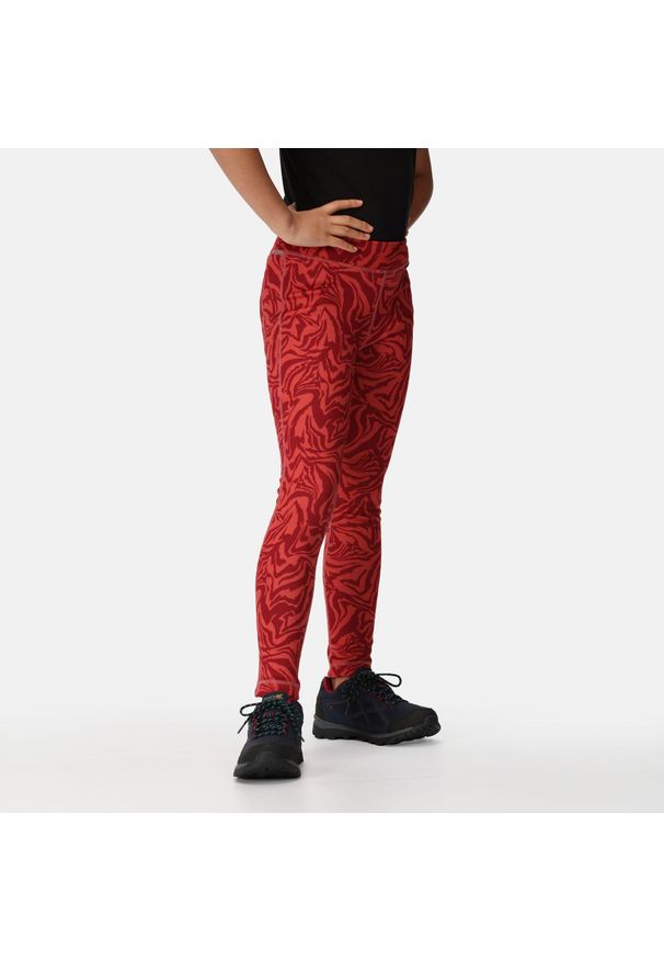 Legginsy fitness dziecięce Regatta Barlia Winter. Kolor: czerwony