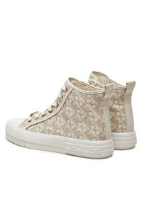 MICHAEL Michael Kors Trampki Evy High Top 43F4EYFE5B Beżowy. Kolor: beżowy. Materiał: skóra