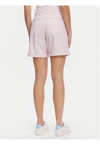TOMMY HILFIGER - Tommy Hilfiger Szorty materiałowe WW0WW42457 Różowy Regular Fit. Kolor: różowy. Materiał: bawełna