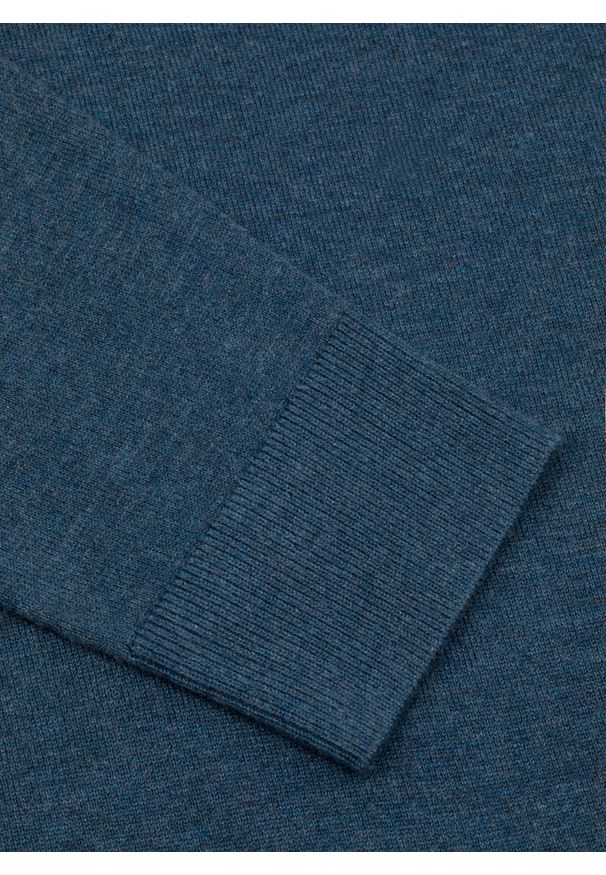 Pako Lorente - PAKO LORENTE – Granatowy sweter męski o-neck. Okazja: na co dzień. Kolor: niebieski. Materiał: poliester, wiskoza. Sezon: jesień. Styl: casual