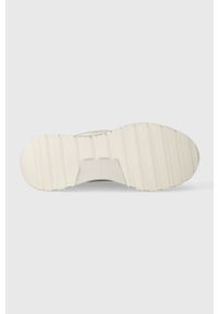 Calvin Klein sneakersy 2 PIECE SOLE RUNNER LACE UP kolor beżowy HW0HW01640. Nosek buta: okrągły. Zapięcie: sznurówki. Kolor: beżowy. Materiał: guma, poliester. Obcas: na platformie #5