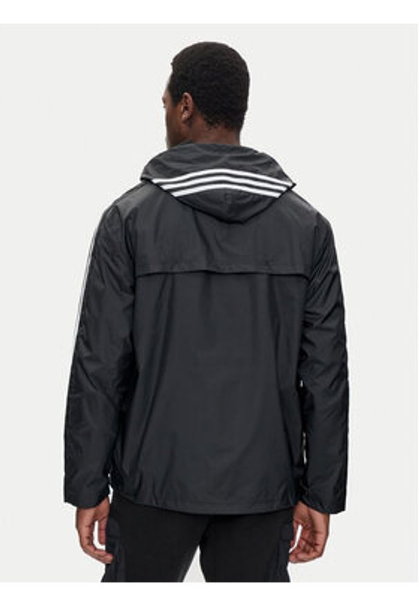 Adidas - adidas Wiatrówka Essentials 3-Stripes IB0381 Czarny Regular Fit. Kolor: czarny. Materiał: syntetyk