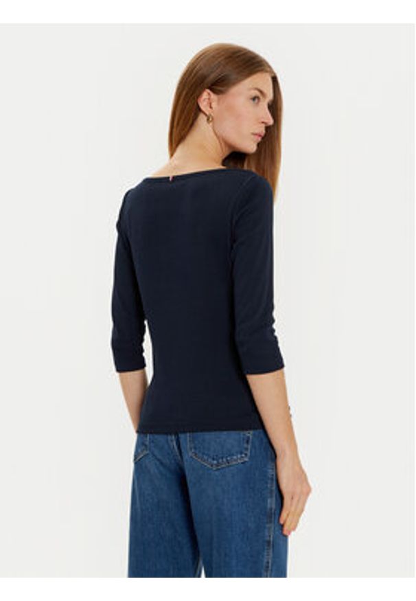 TOMMY HILFIGER - Tommy Hilfiger Bluzka New Cody WW0WW40589 Granatowy Slim Fit. Kolor: niebieski. Materiał: bawełna