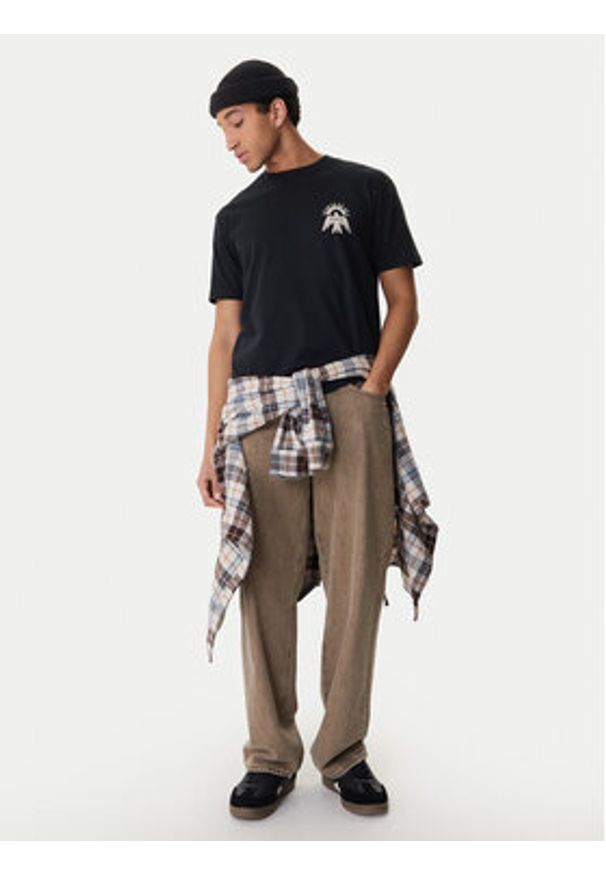 RVCA T-Shirt Las Cruces EVYZT00279 Czarny Regular Fit. Kolor: czarny. Materiał: bawełna