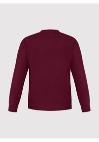 Pako Lorente - PAKO LORENTE - Bordowy sweter męski v-neck. Kolor: czerwony. Materiał: bawełna. Sezon: jesień #6