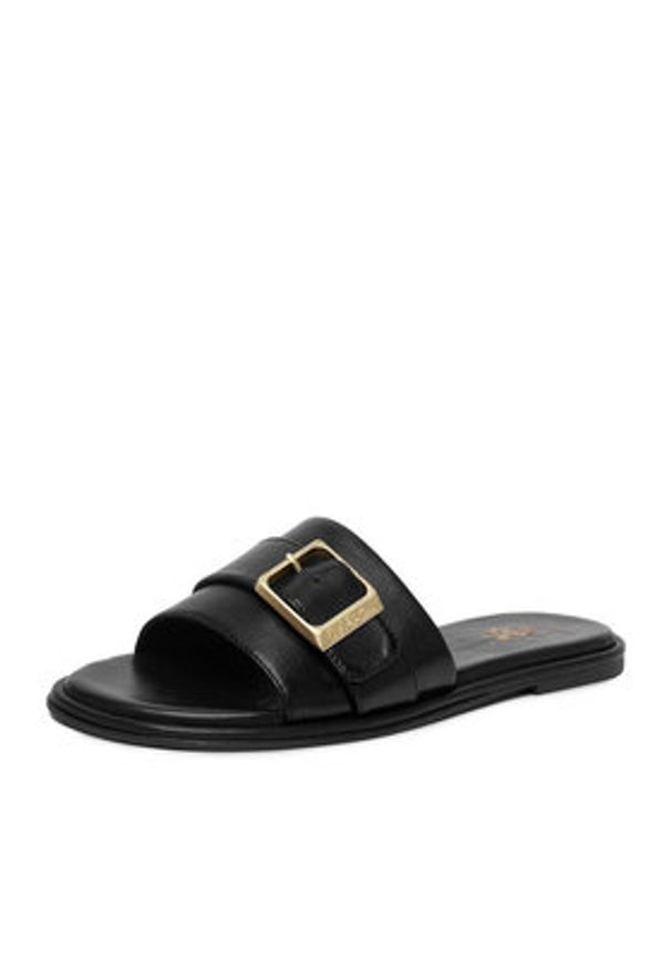 U.S. Polo Assn. Klapki EO-TEMPE001W/6L1 Czarny. Kolor: czarny. Materiał: skóra