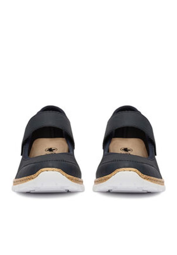 Rieker Półbuty N42B0-14 Granatowy. Kolor: niebieski. Materiał: materiał