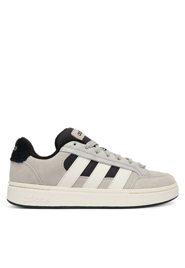 Adidas - adidas Sneakersy Grand Court Alpha HQ7360 Szary. Kolor: szary. Materiał: skóra, zamsz