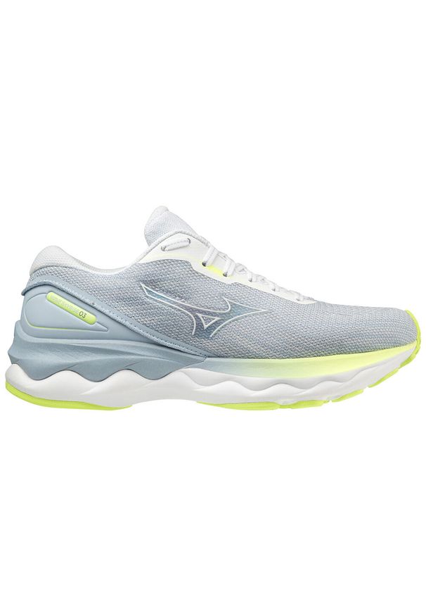 Buty do biegania dla kobiet Mizuno Wave Skyrise 3. Kolor: biały. Materiał: guma, syntetyk, materiał. Styl: sportowy