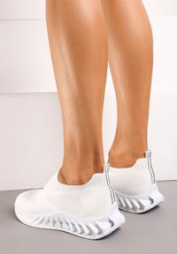 Born2be - Białe Buty Sportowe Riliwa. Kolor: biały. Materiał: materiał. Szerokość cholewki: normalna #2