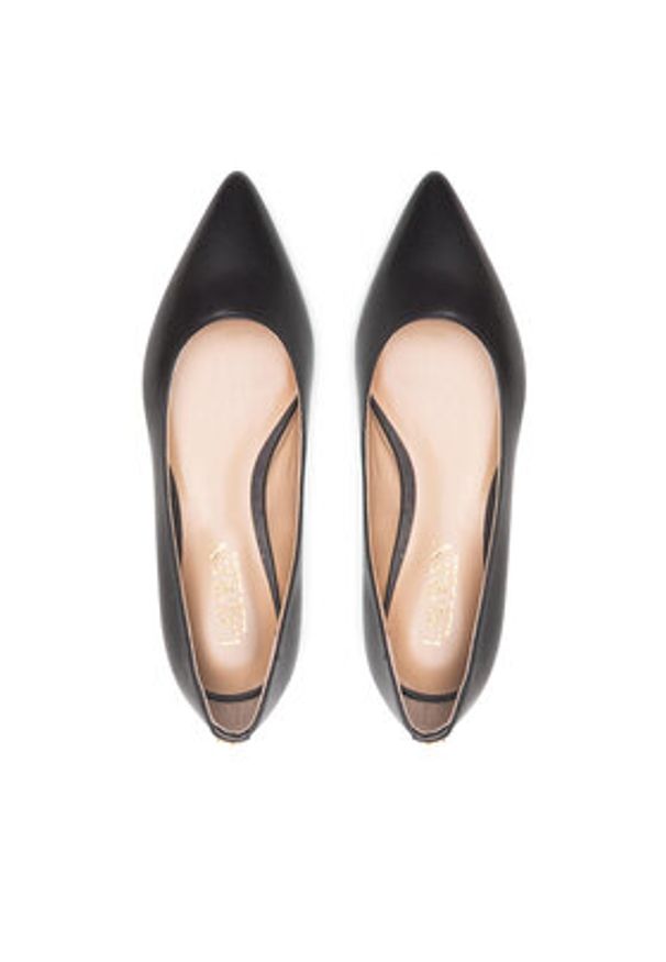 Lauren Ralph Lauren - LAUREN RALPH LAUREN Baleriny Londyn 802862706001 Czarny. Kolor: czarny. Materiał: skóra