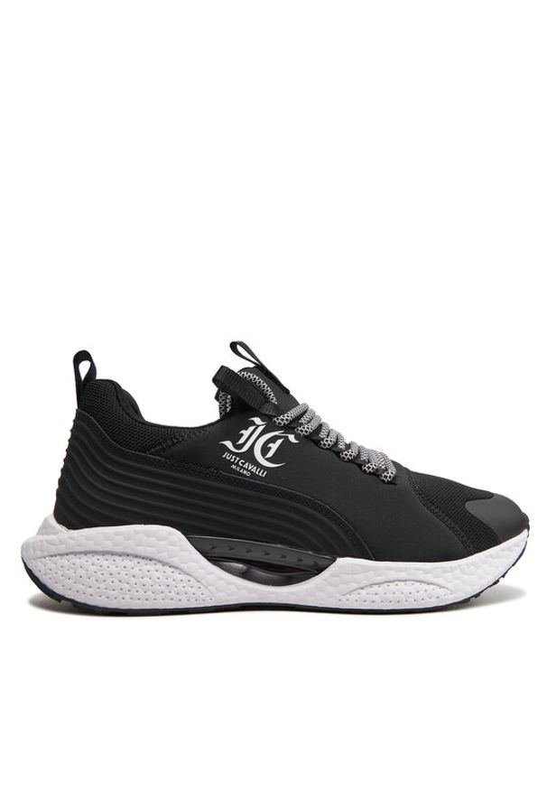 Just Cavalli Sneakersy 76QA3SH2 Czarny. Kolor: czarny. Materiał: materiał