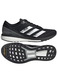 Adidas - Buty do biegania adidas Adizero Boston 9 M GY6547 białe czarne. Zapięcie: sznurówki. Kolor: czarny, biały, wielokolorowy. Materiał: syntetyk, guma