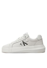Calvin Klein Jeans Sneakersy Chunky Cupsole Laceup Mon Lth Wn YW0YW00823 Biały. Kolor: biały. Materiał: skóra