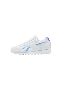 Buty do chodzenia damskie Reebok Glide. Zapięcie: sznurówki. Kolor: biały, wielokolorowy, niebieski. Materiał: materiał. Szerokość cholewki: normalna. Sport: turystyka piesza