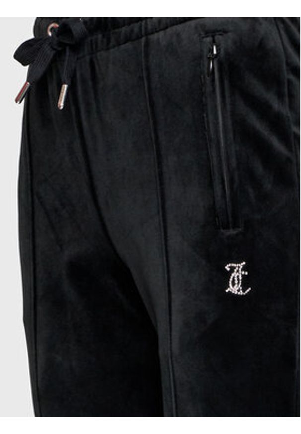Juicy Couture Spodnie dresowe Tina JCAPW045 Czarny Regular Fit. Kolor: czarny. Materiał: syntetyk