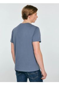 Big-Star - Koszulka męska z nadrukiem niebieska Stelianer 402. Okazja: na co dzień. Kolor: niebieski. Materiał: jeans, bawełna. Wzór: nadruk. Styl: vintage, klasyczny, retro, casual, elegancki #2