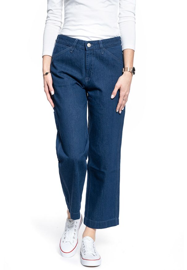 Lee - DAMSKIE SPODNIE JEANSOWE LEE WIDE LEG CARPENTER L31HKEIV 112107142