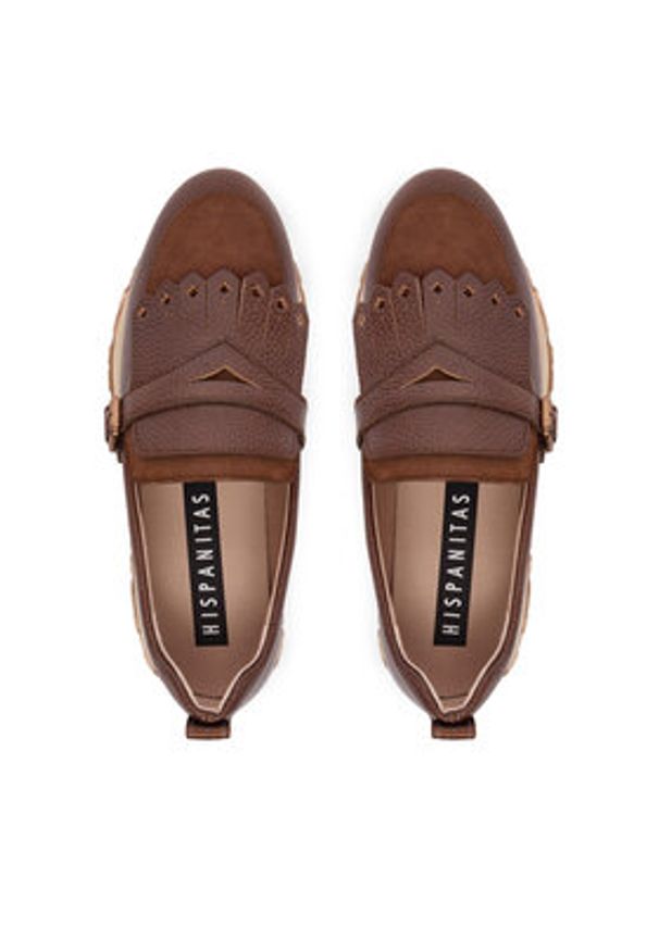 Hispanitas Półbuty HI254237 Brązowy. Kolor: brązowy. Materiał: skóra