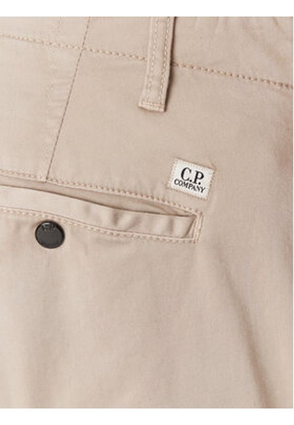 C.P. Company Spodnie materiałowe 18CMPA056A005694G Khaki Regular Fit. Kolor: brązowy. Materiał: bawełna