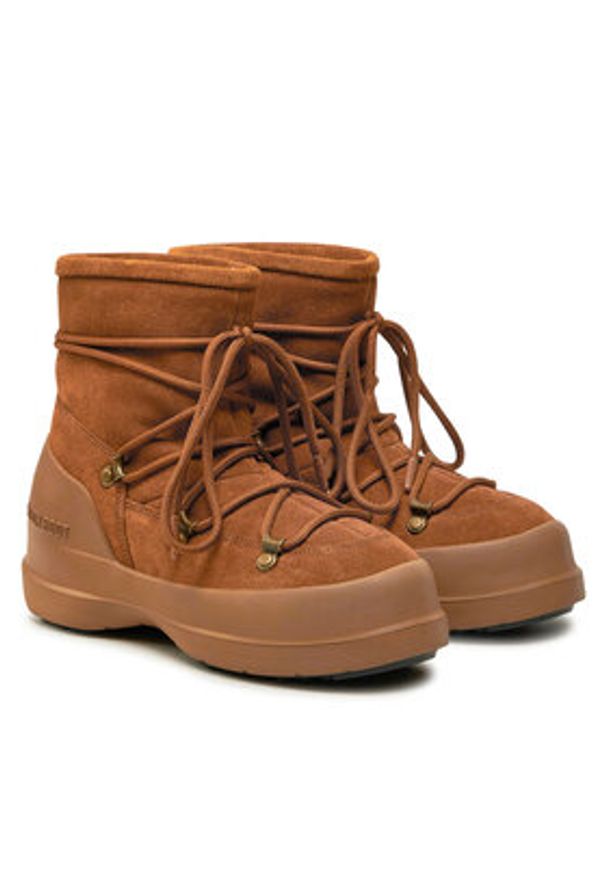 Moon Boot Śniegowce Luna Boot Suede 80D2480030 Brązowy. Kolor: brązowy. Materiał: zamsz, skóra