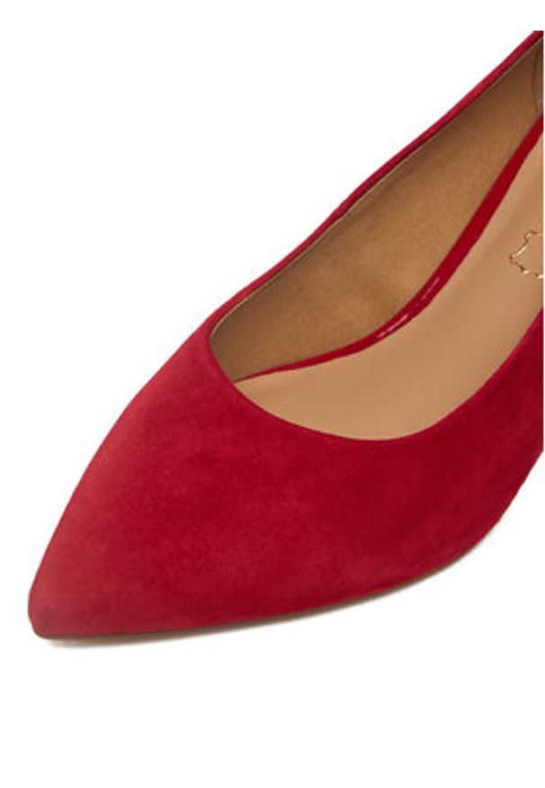 Lasocki Czółenka CEO-SAGITTA-02 Czerwony. Kolor: czerwony. Materiał: skóra, zamsz