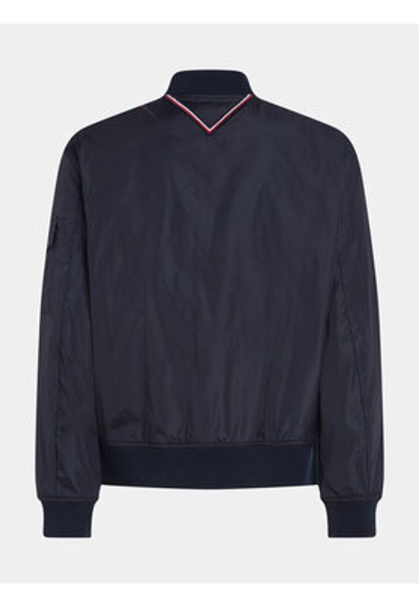 TOMMY HILFIGER - Tommy Hilfiger Kurtka bomber MW0MW31642 Granatowy Regular Fit. Kolor: niebieski. Materiał: syntetyk